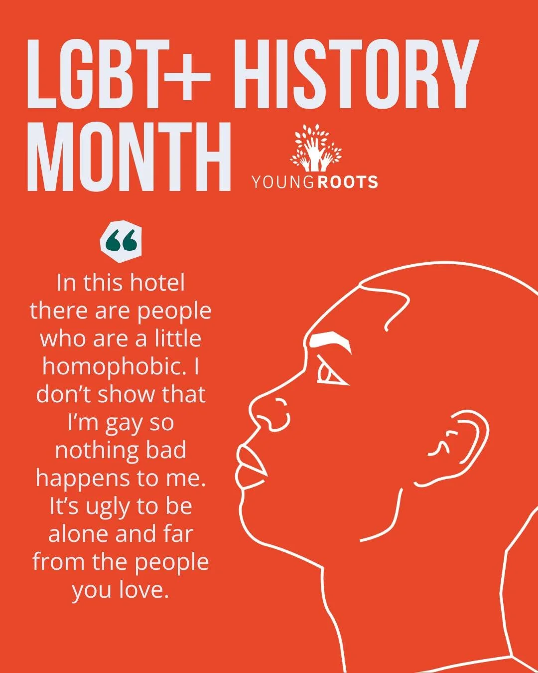 LGBT+ History Month is a reminder that visibility, safety and belonging are still not guaranteed for many young LGBTQ+ people seeking sanctuary in the UK.

For some, even everyday spaces don't feel safe enough to be themselves. We're working to chang