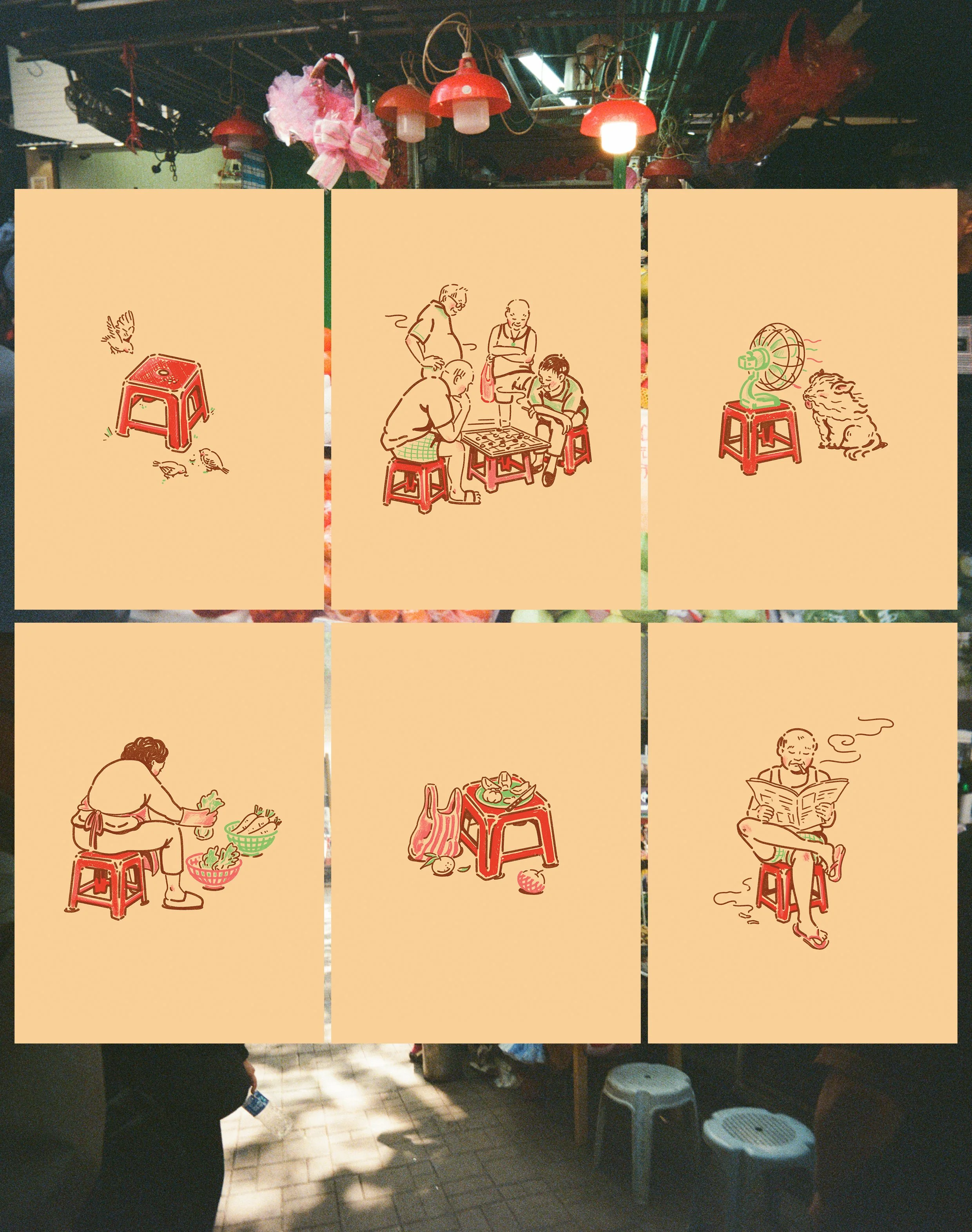 Red Stool Stories Postcard Set