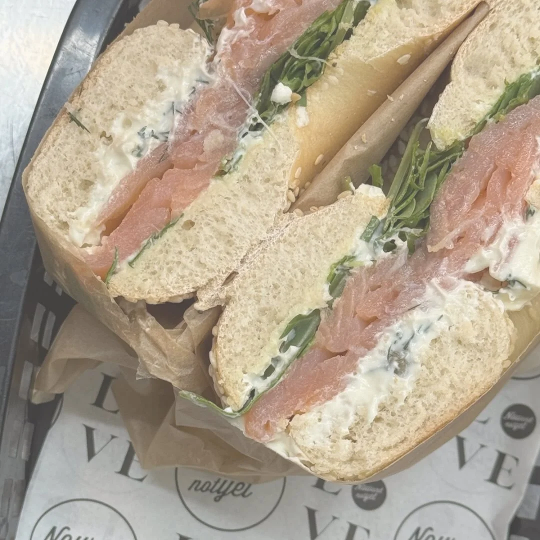 our salmon bagel has been a crowd favourite! be sure to come in and grab yours before they sell out