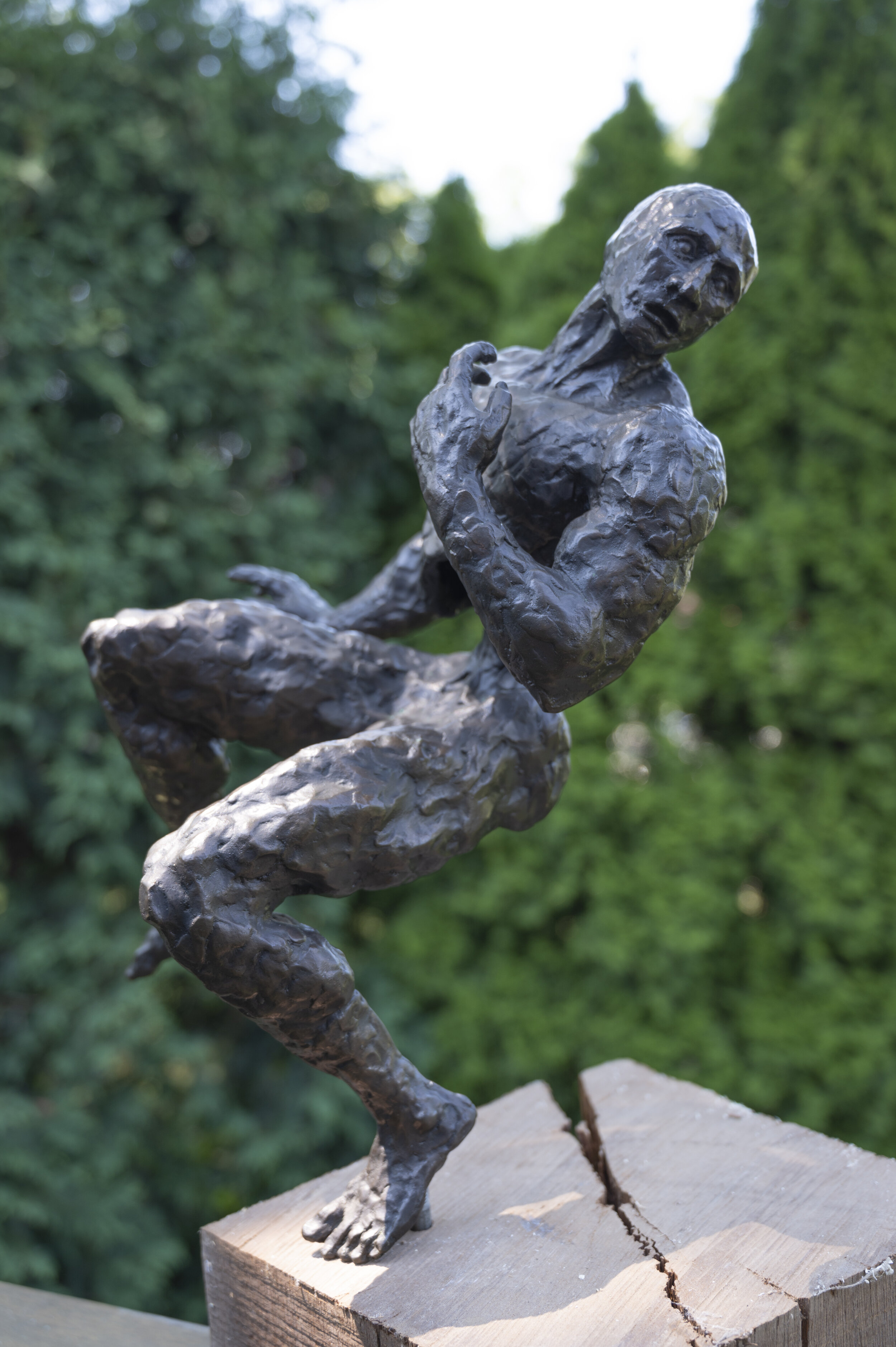 "Falling" Bronze Figure
