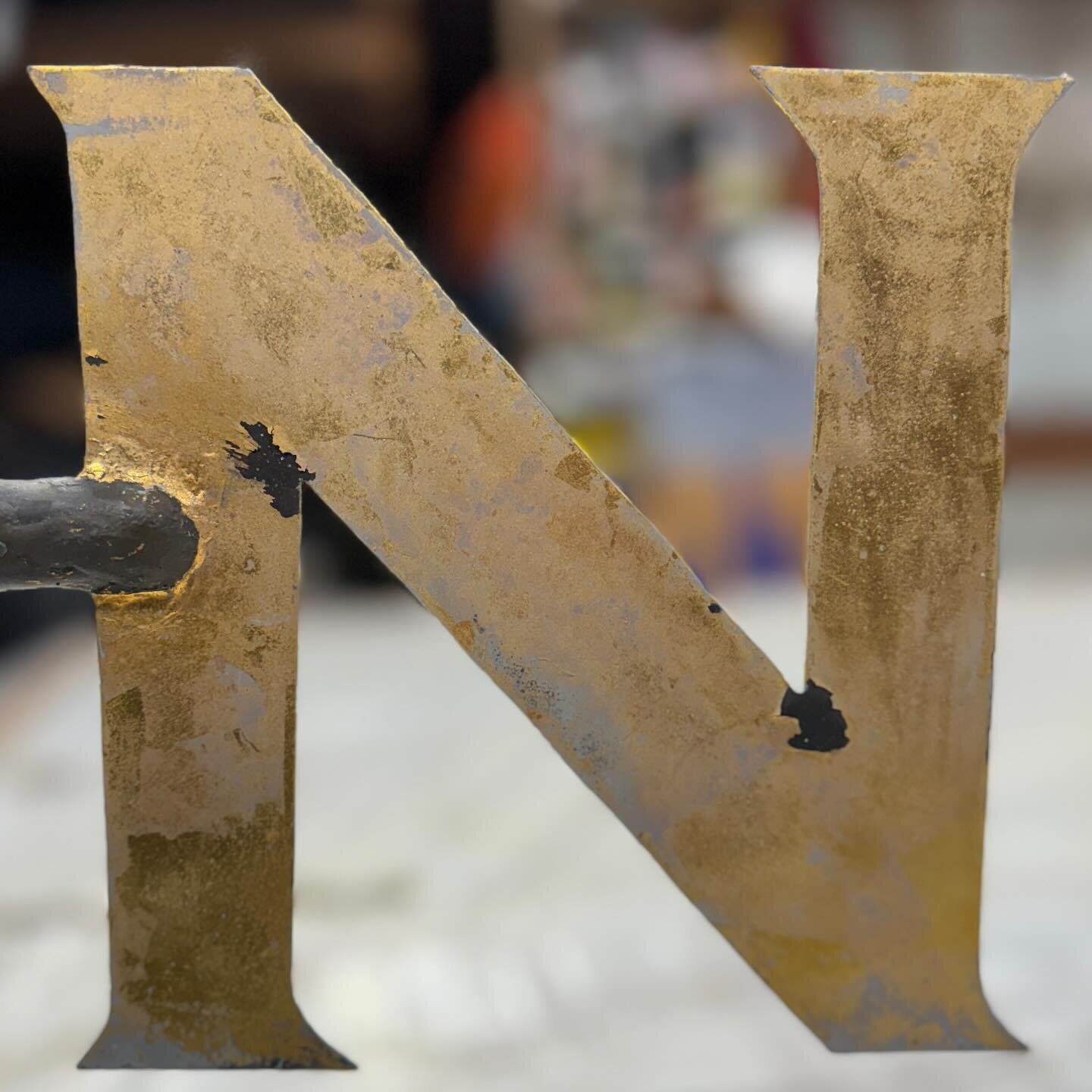 Capturing 31 years of patina before regilding begins. #patina #gilding #goldleaf #seppleafproducts #manettibros #goldleafart #onthebench #atelier #north #south #east #west #cardinalpoints #directionals #preservation #craftsmanship #weathervane