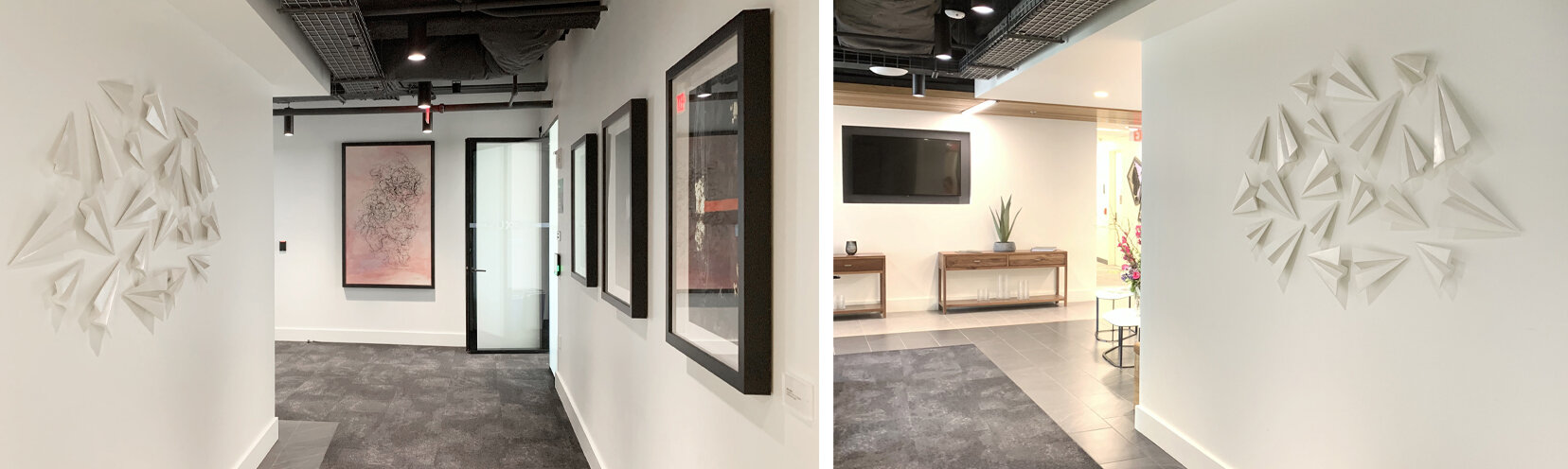 "Paper Airplanes" Sculpture Installation for Boston Consulting Group Atlanta Offices