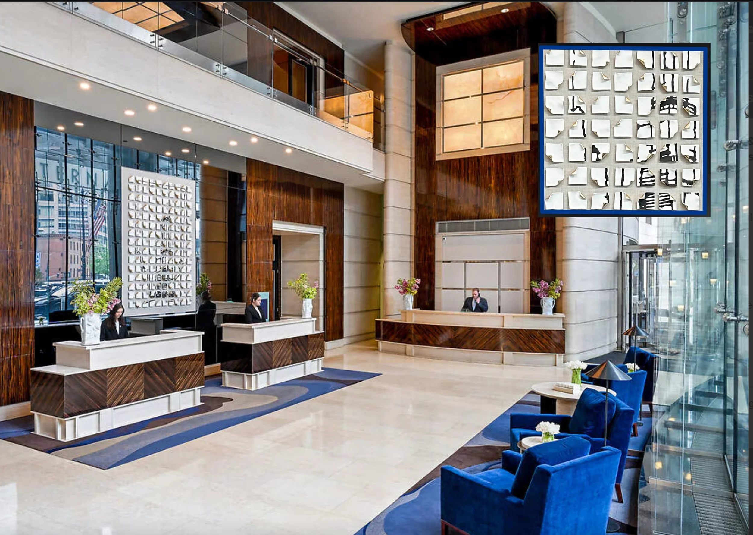 Ceramic Cocktail Napkins Trump International Hotel, Chicago IL