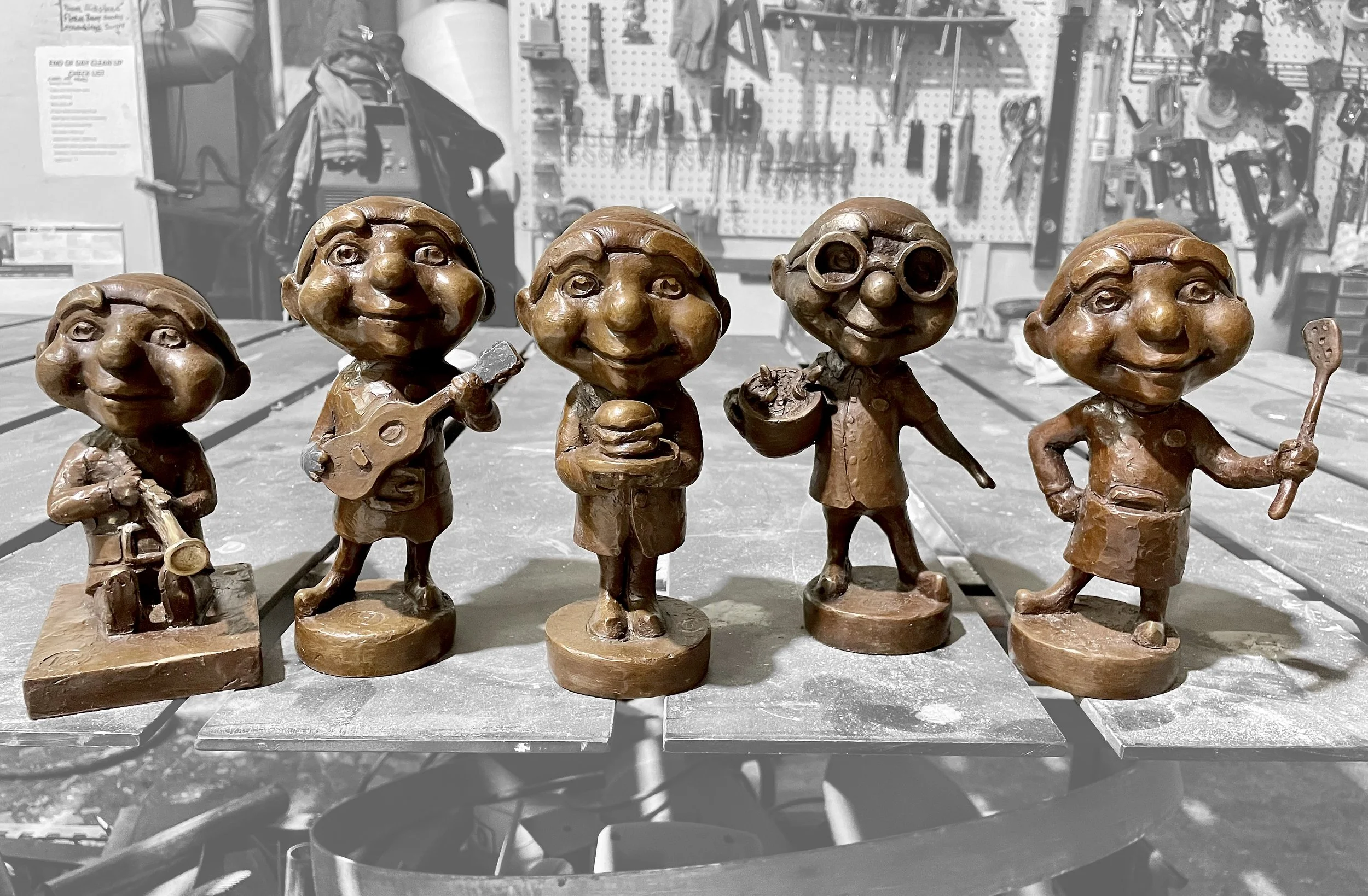 Bronze Dwarf Sculptures Chik-fil-A Dwarf House, Atlanta GA