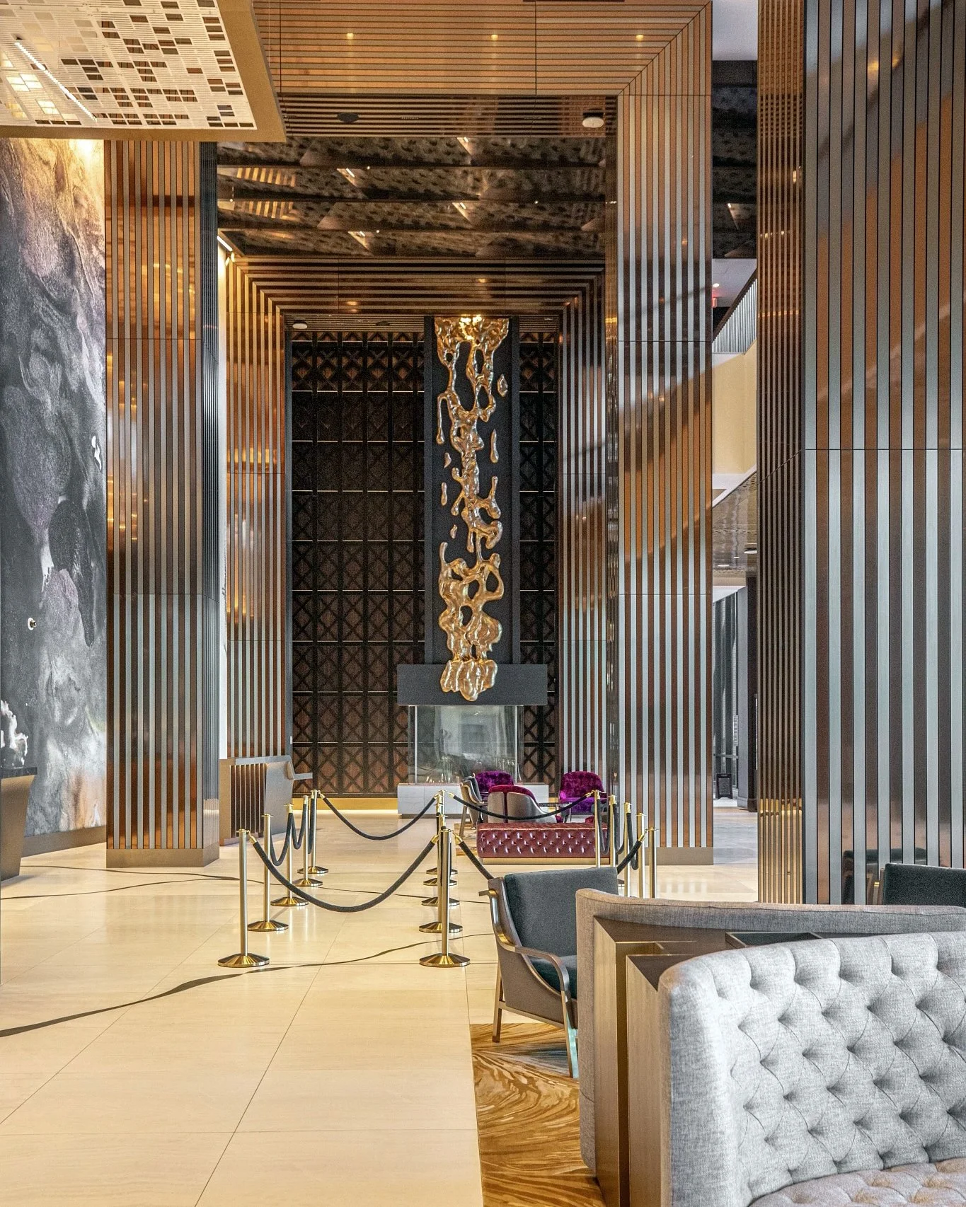 Molten Metal Inspired Sculpture Wind Creek Hotel & Casino, Bethlehem PA