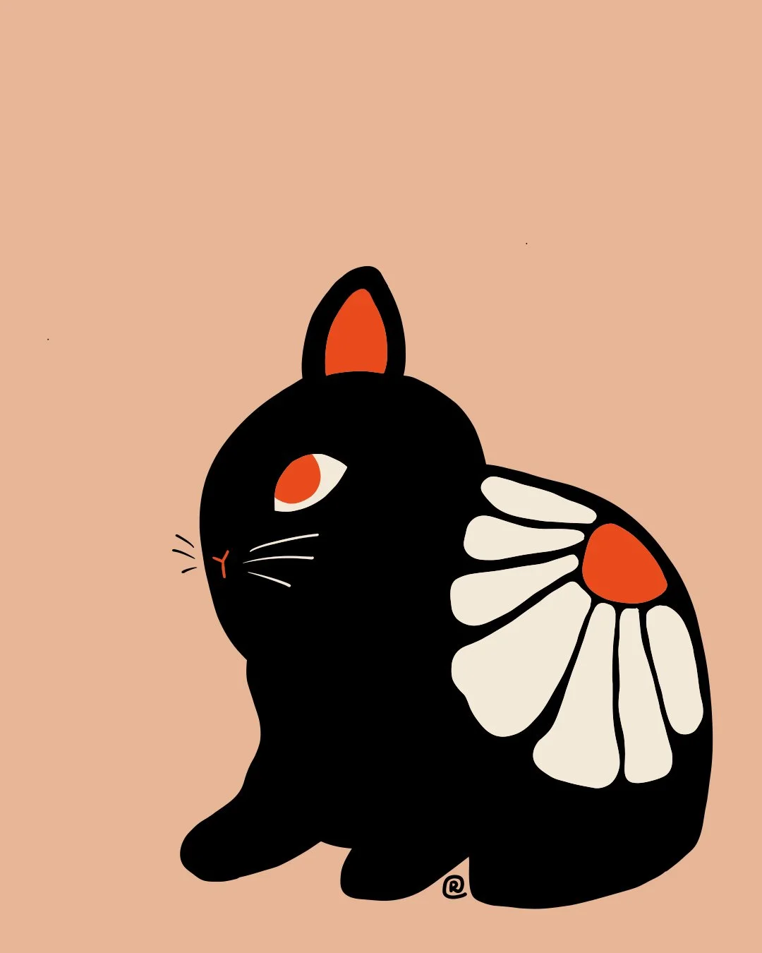 Modern Bunny Black and Orange.jpeg