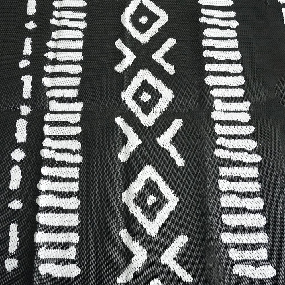 9' x 12' Black and Doeskin Boho RV and Camping Rug — Glamplife