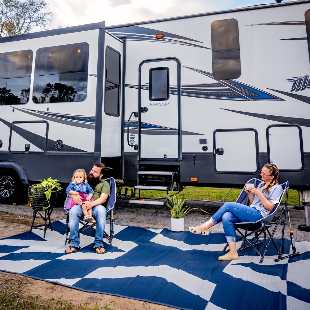 Glamplife eco-friendly RV and camping rugs and accessories