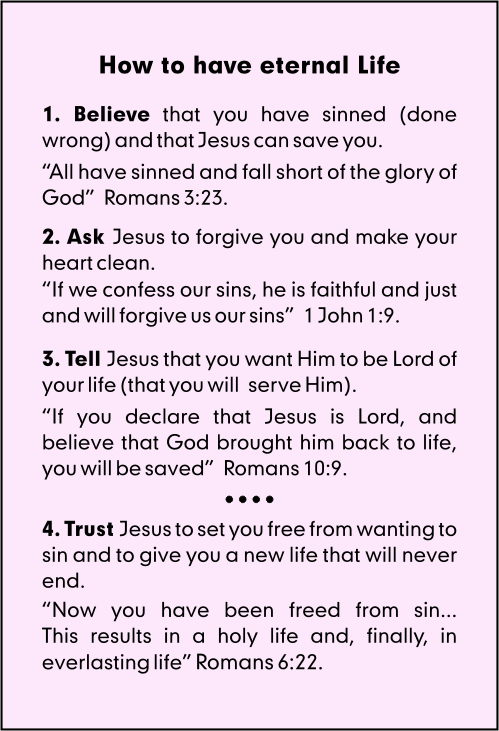 Salvation card for kids — Truth for Kids