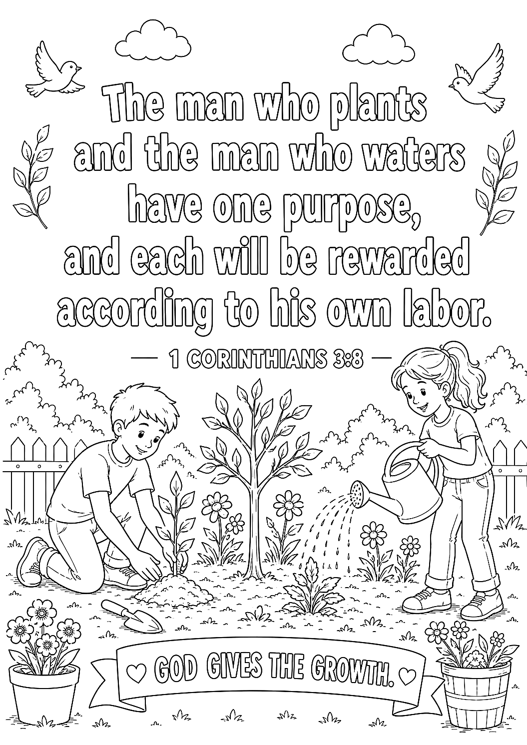 Planting and watering
