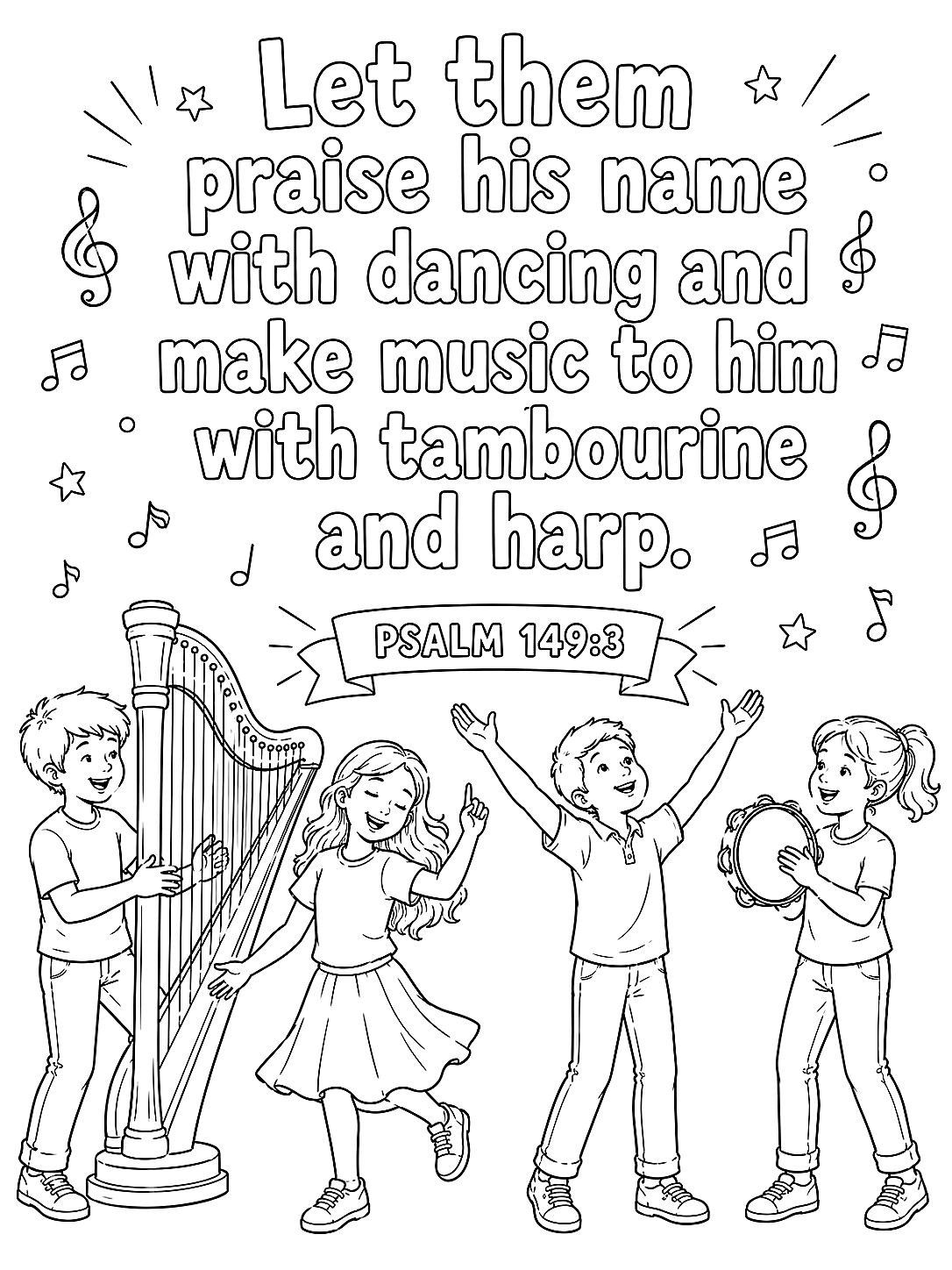 Praise with dancing and music