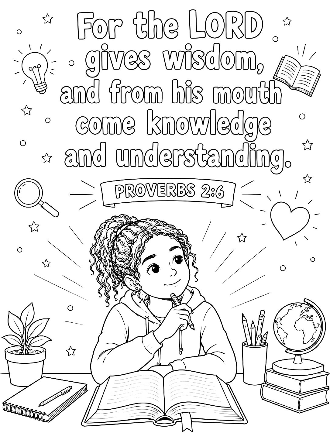 The Lord gives wisdom - girl