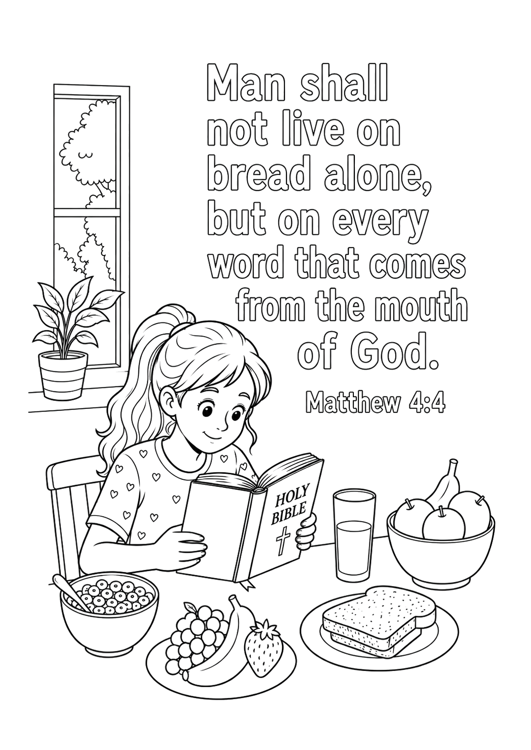 Living on the Word of God - girl