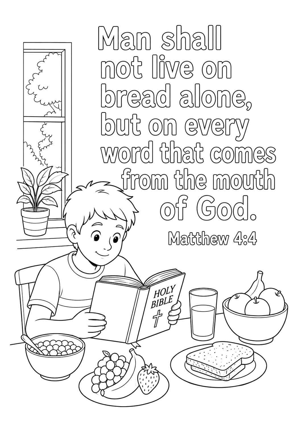 Living on the Word of God - boy