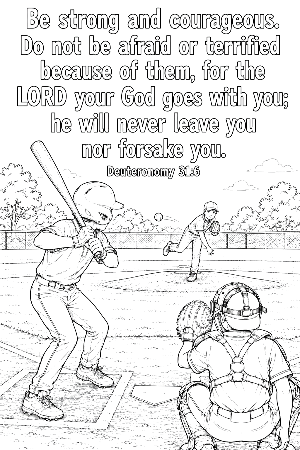 Be strong and courageous - boy