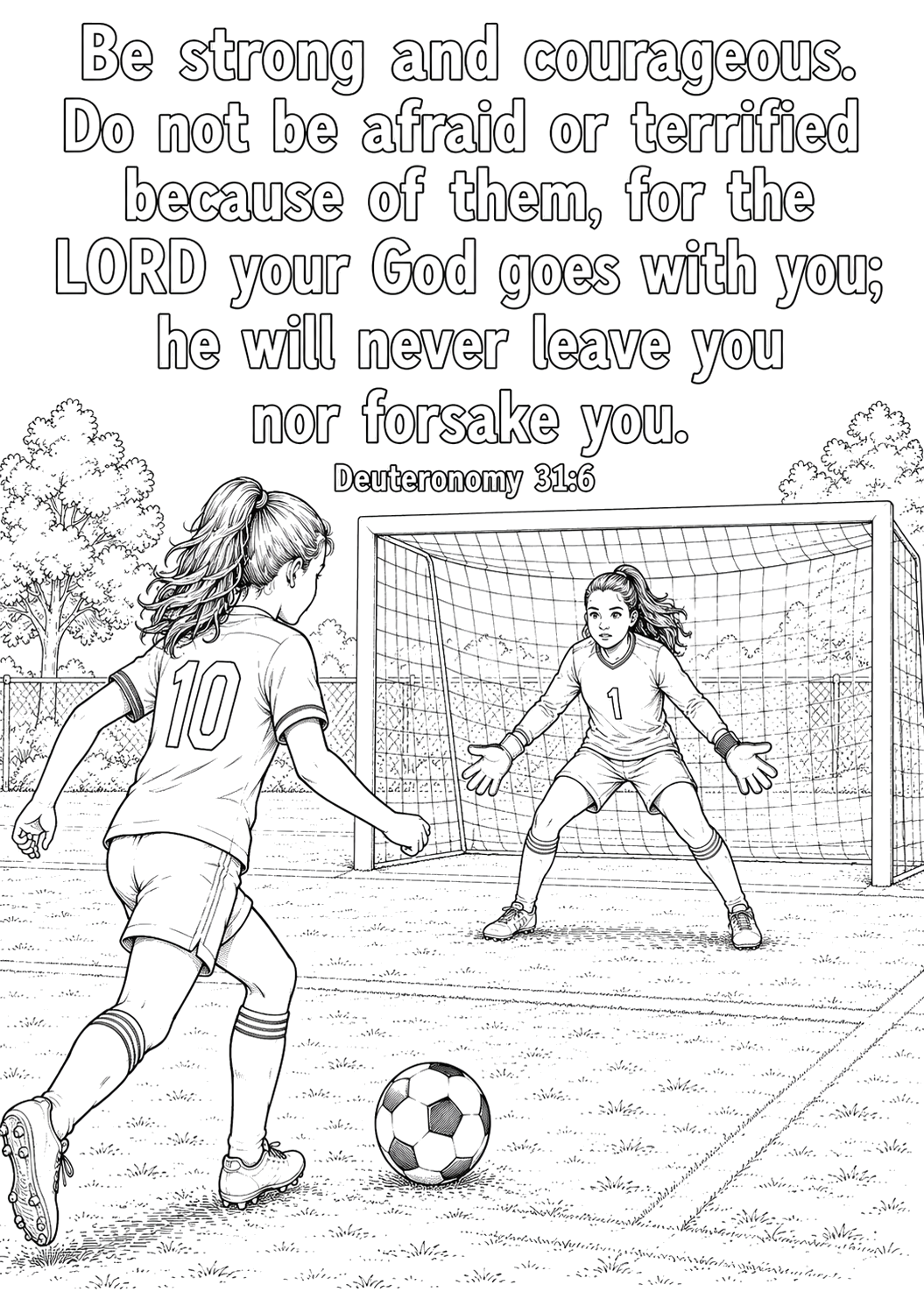 Be strong and courageous - girl
