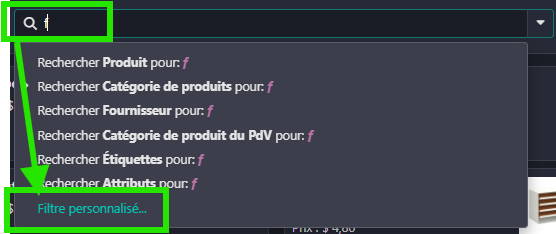 Accès simple au filtre personnalisé dans Odoo