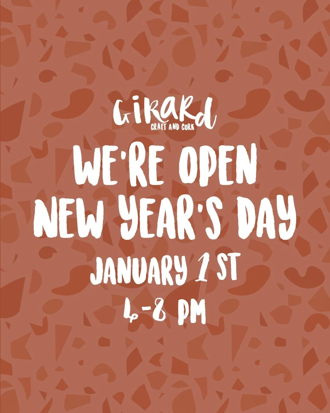 Hope your celebrations were great! We&rsquo;re back, and open 4&ndash;8pm tonight with a tasting from 5&ndash;7pm. 🥂