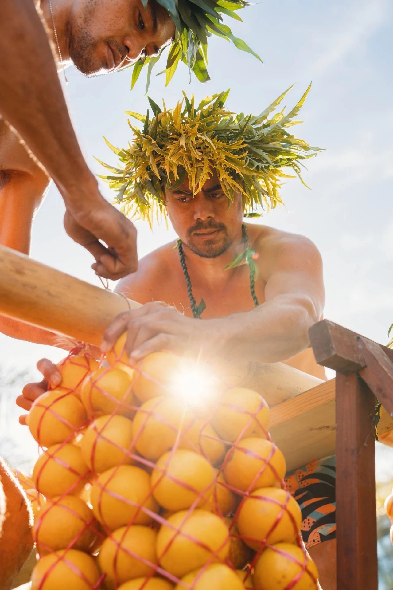 préparation porteur oranges tahiti