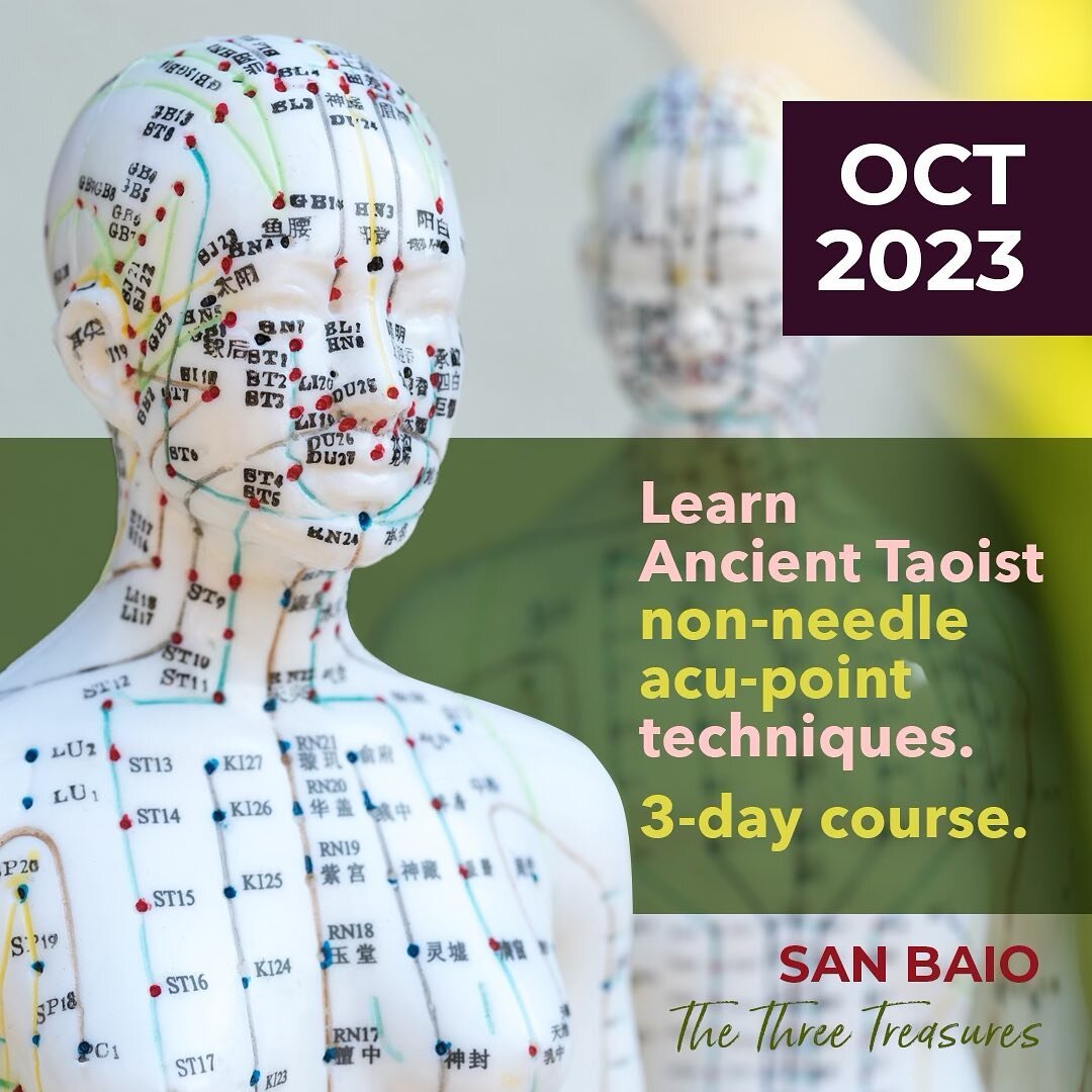 We LOVE Chinese medicine and want to share its wisdom and power with you!

San Baio - our Acupuncture energetics course that teaches you to use acupuncture points and point combinations in a therapeutic way without having to use needles - is happenin