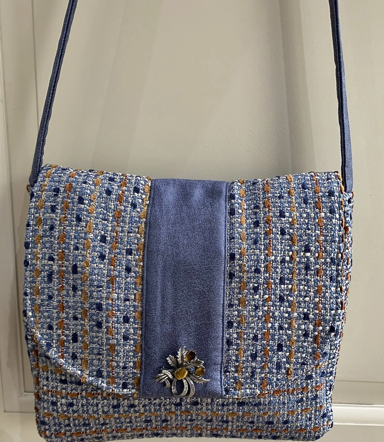 Autumn bag with Vintage brooch
