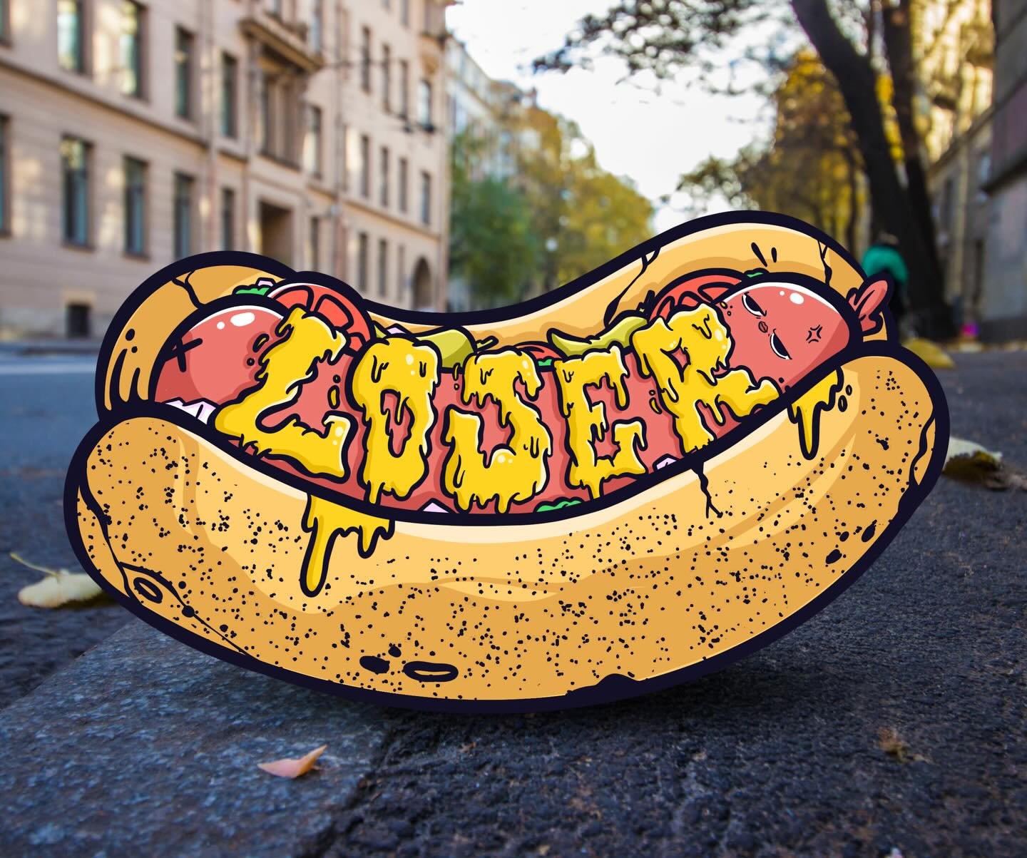 Who&rsquo;s got that dawg in them? All my dawgs do.
.
#birdmilk #hotdog #illustration