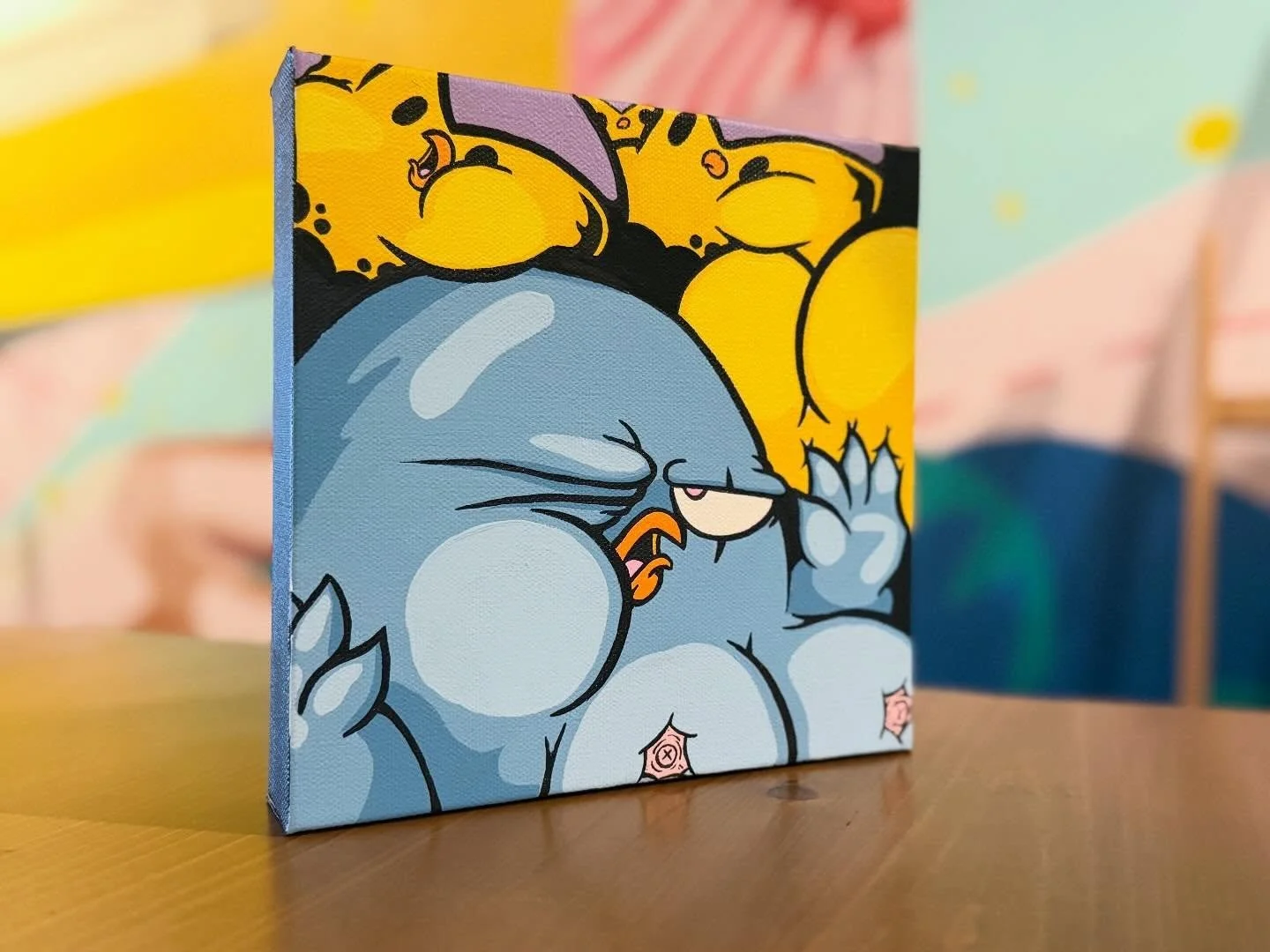 &ldquo;lil Smokies - 8&rdquo; x 8&rdquo; acrylic on stretched canvas.

What a lineup of some badass artists for @uvdtoys art exhibit celebrating 10 years! These pieces will be on display in LA during @collectedcon 
.
Shoutout to Travis for the invite