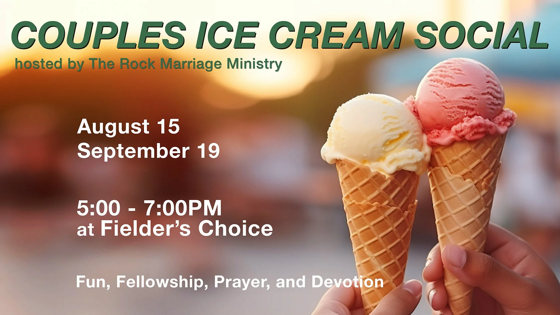 Marriage Ministry Ice Cream Social
