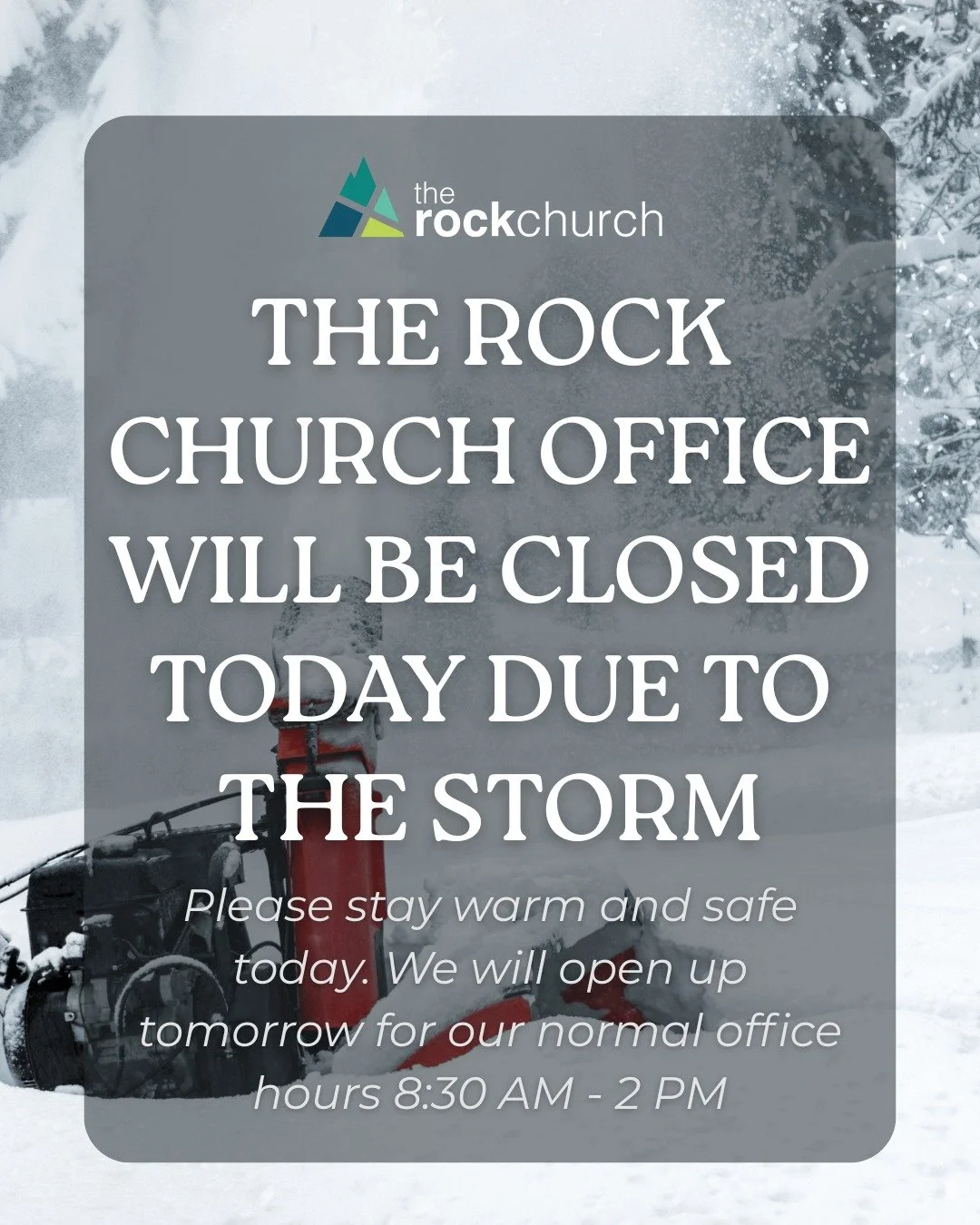 Due to the snow, our office will be closed today 🌨️❄️ 
Please stay safe and warm, everyone! ☺️