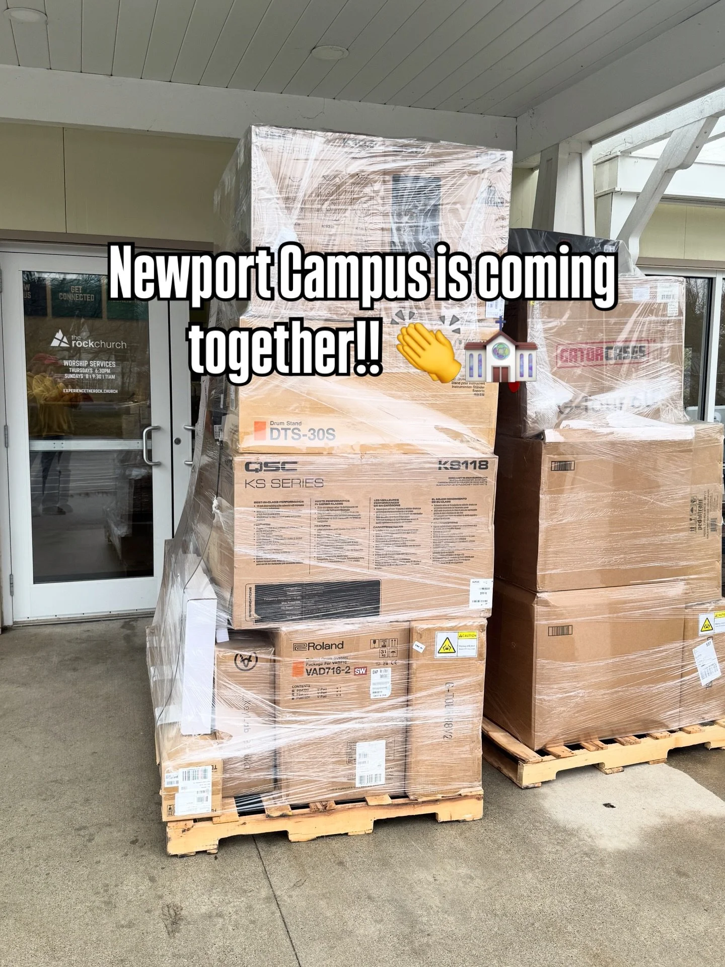 Things are moving along for Newport!! 😁🎉

It's so exciting to see all the equipment for our Newport location slowly trickle in. We ask for continued prayers as we progress towards practice services at our newest campus, so soon!! 🙌⛪️

Enjoy this l