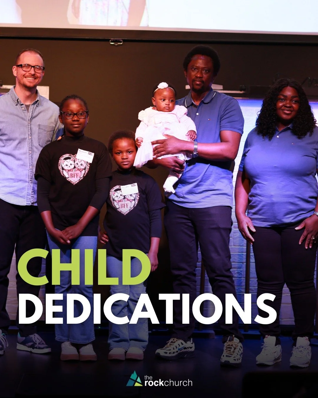 This month, we are hosting Child Dedications at our Bangor, Hampden, and Old Town campuses! ❤️ 

Child dedication is a commitment by parents to raise their child to know and follow God. As the family of God, we want to partner with you and pray that 