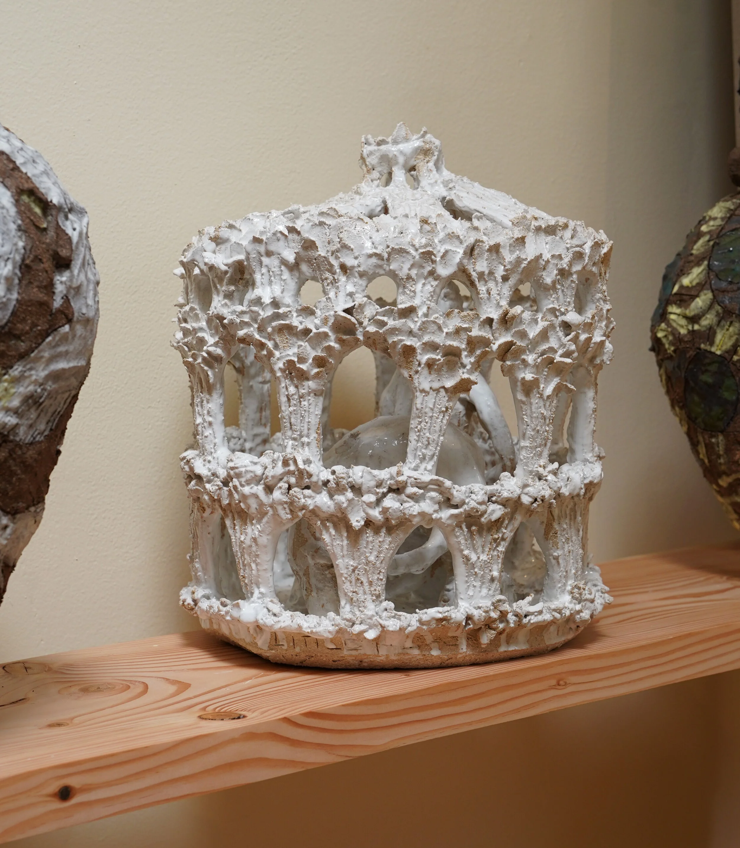 Jasmine Little, Fountain, 2017. Stoneware and glaze, 15"h x 13.25"w x 13.25"d. 