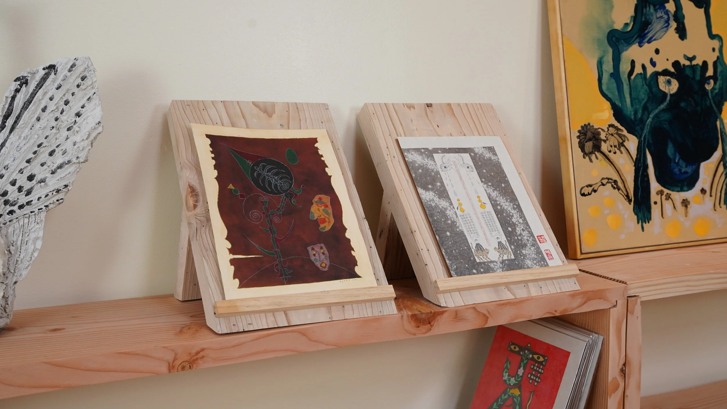 Works by Amelia Lockwood, Aron John Dubois, Cory Feder, and Rae Klein.  