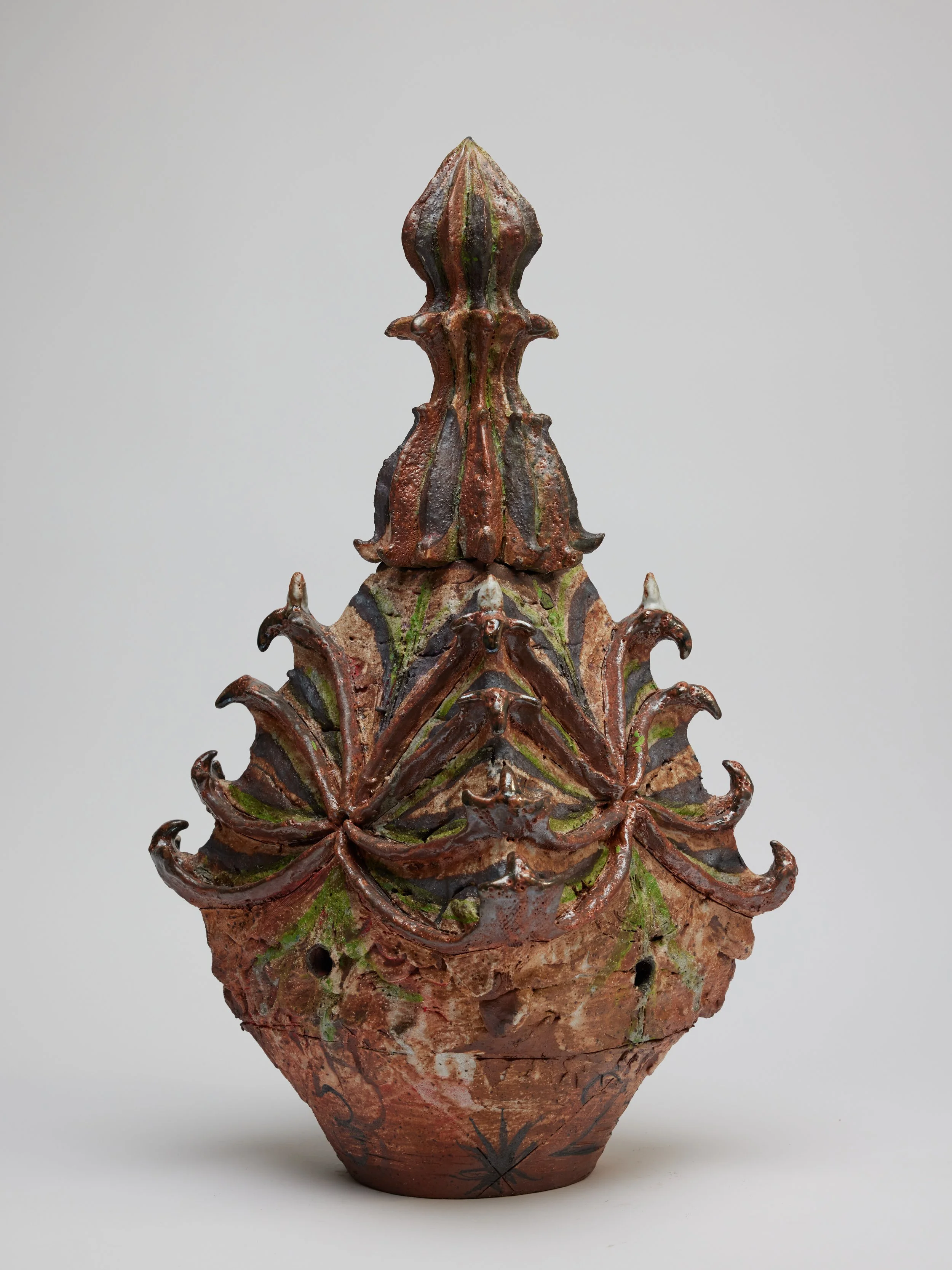 Amelia Lockwood, mystic wants, 2023. Wood-Fired Stoneware, Glaze, 26 x 12 x 11 in.