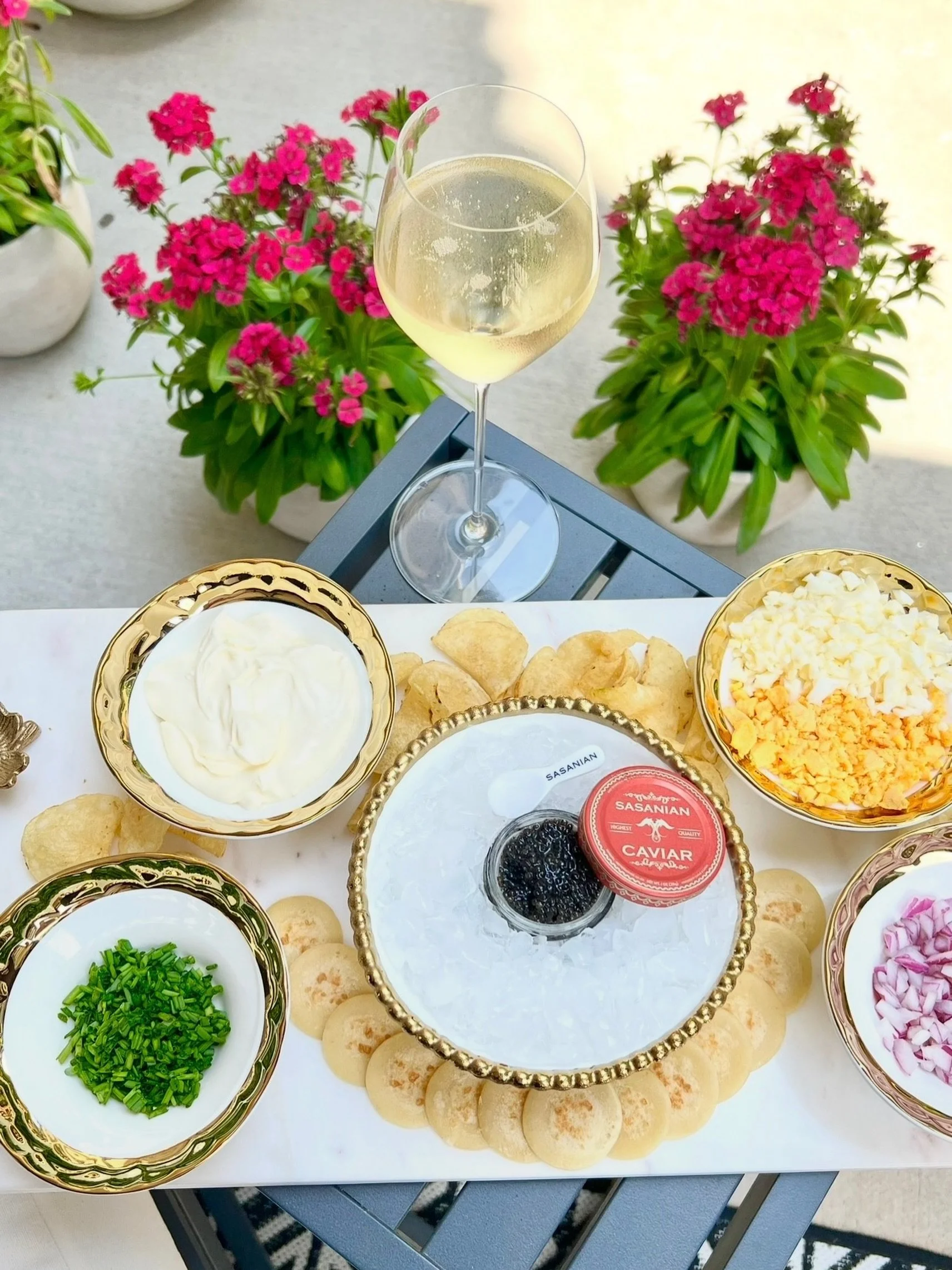 Beautiful day for a little patio caviar. 🍾🥂

#MyBrilliantLifestyle #Foodie #Champagne #Caviar #Entertaining