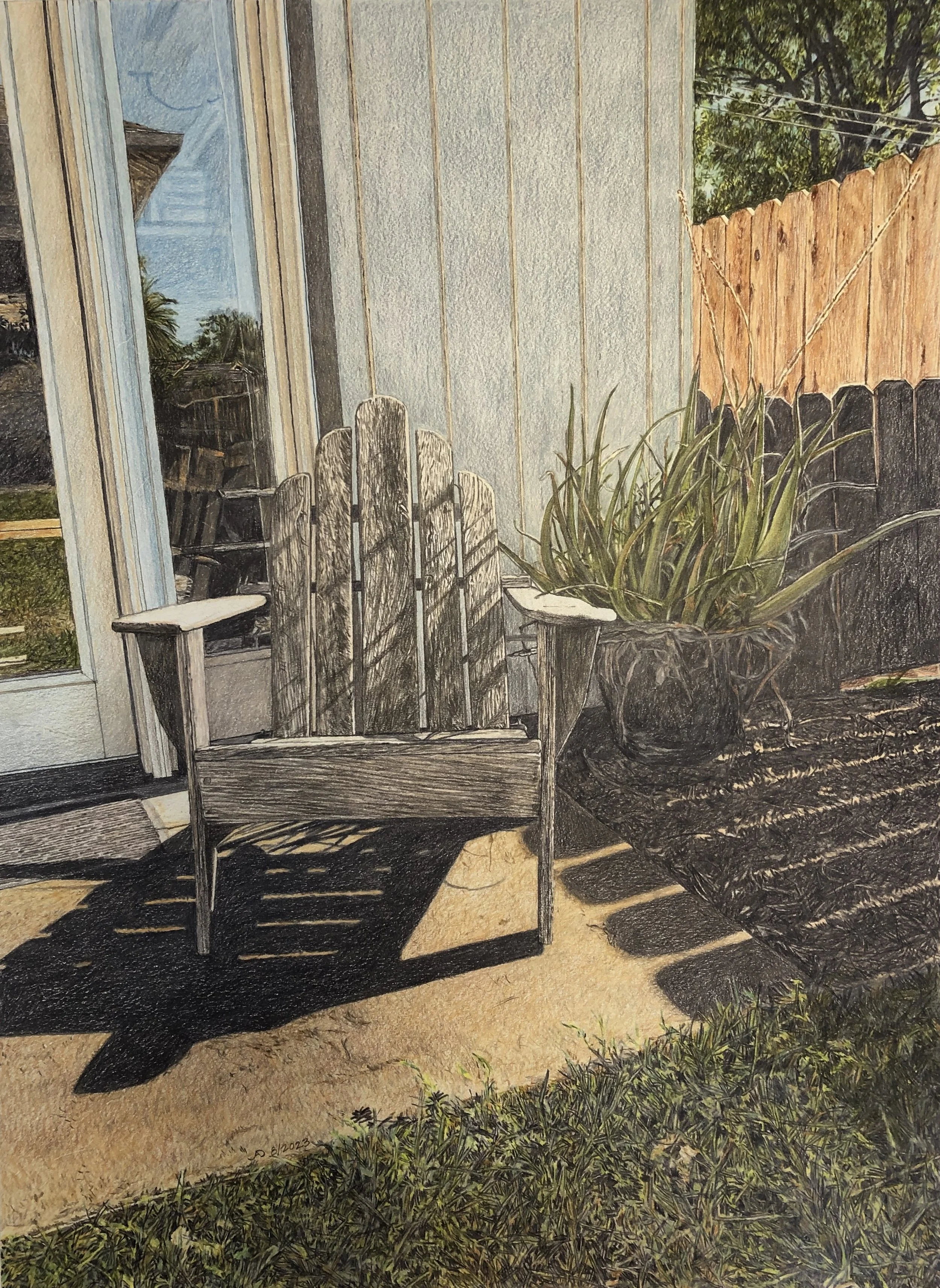 2nd - James Dietze - Weathered Adirondack Chair Outside Studio