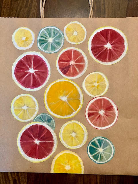 Hannah Bentz,
Lemon bag,
Gouache,
NFS