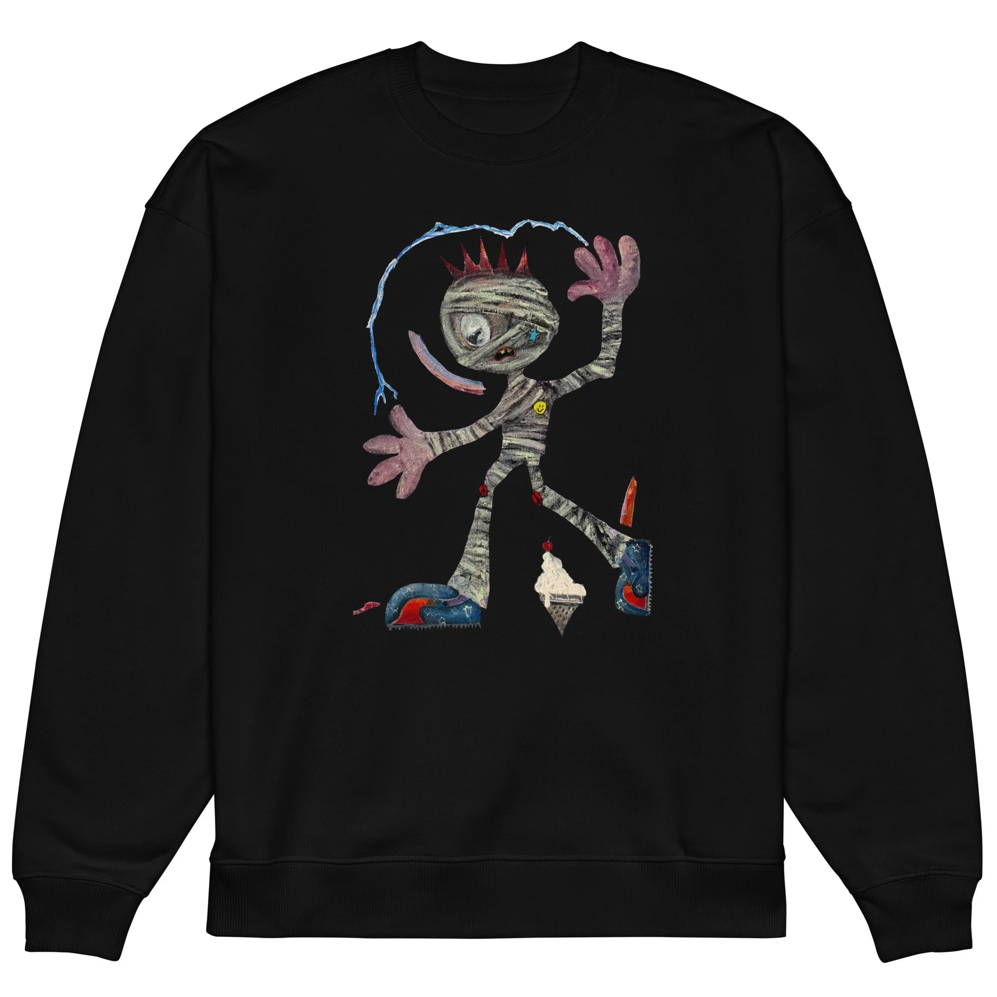 Mummy sweatshirt in black
