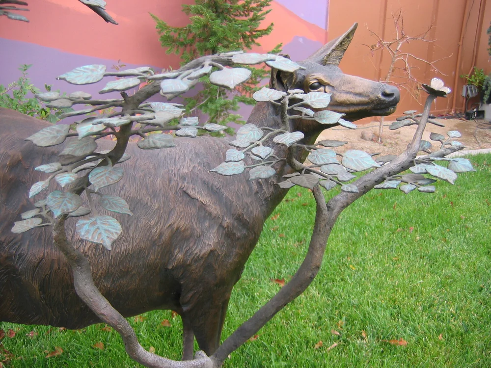 Neighbors - Doe and Butterfly | Bronzes — The Art of the Animal