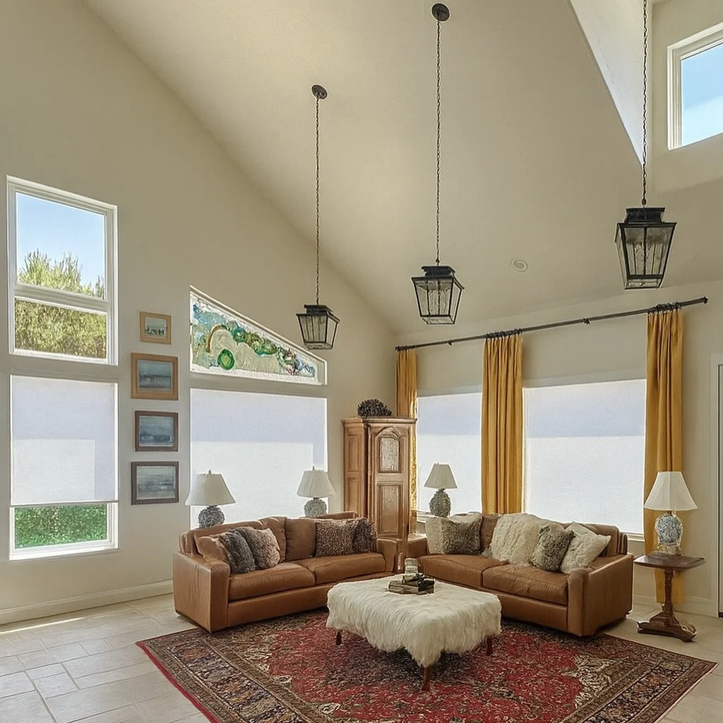 Our custom roller shades are a great way to add some privacy and light control to your space, slide through to see these roller shades in action in a recent installation from our team at West✨