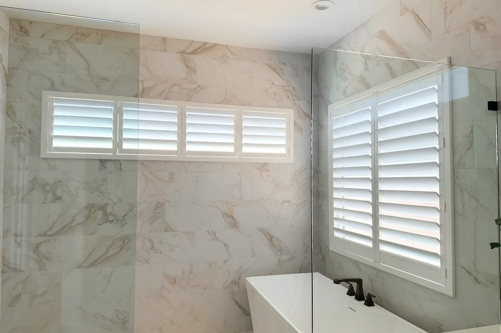 Soft light, clean lines, and effortless elegance. 
Our premium shutters elevate your space while offering control + comfort 
✨
