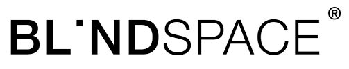 The word "BLINDSPACE" written in black on a white background.