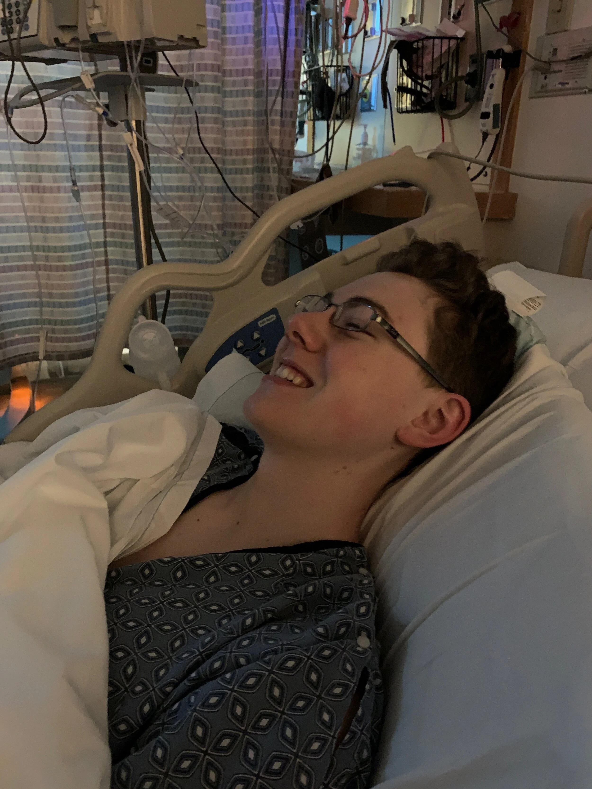 My first night at the hospital.