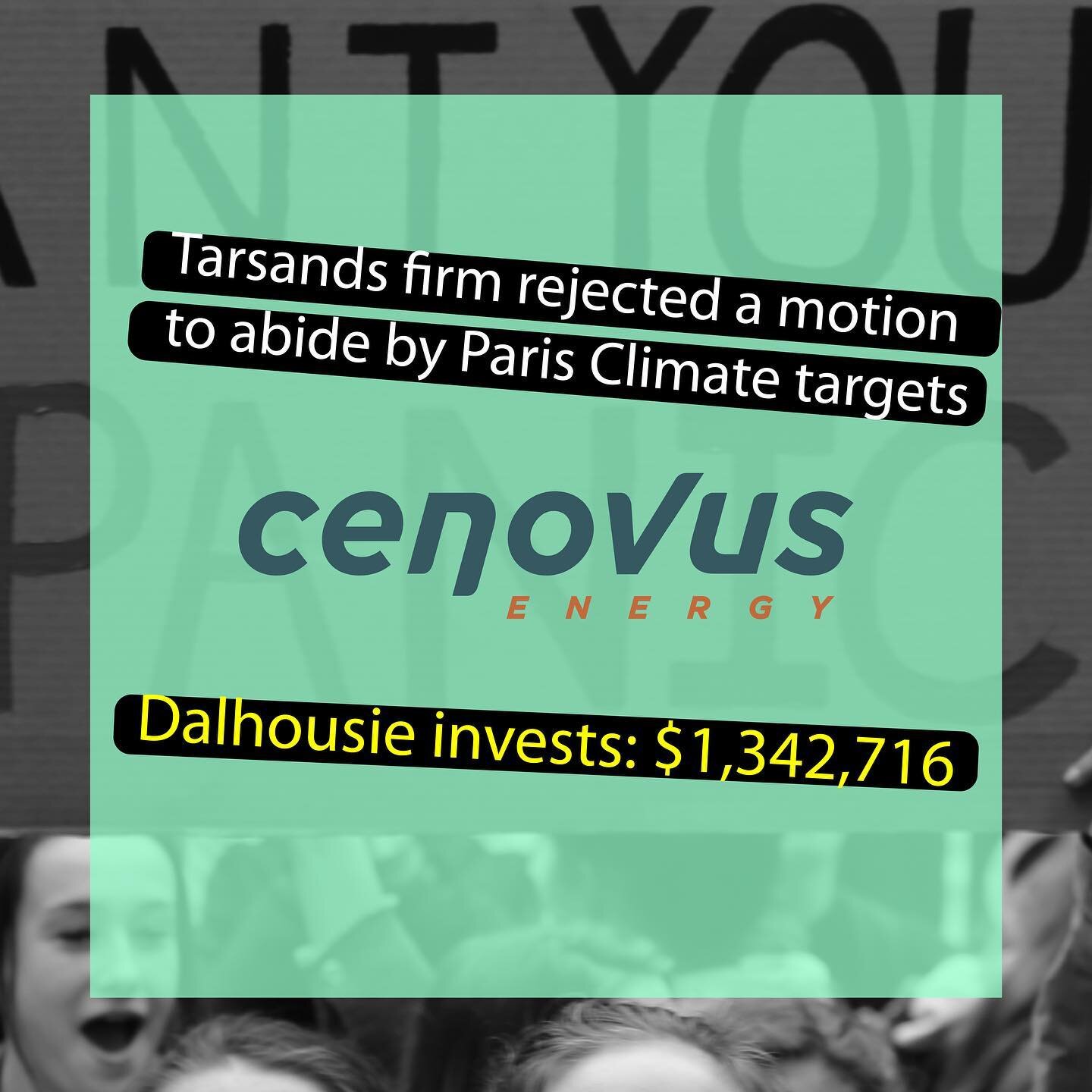 Paris targets get us to a habitable world, maybe. @cenovusenergy rejected a shareholder motion to abide by these targets. We know from countless international reports that exceeding 2 degree Celsius warming is not compatible with a civilized global c
