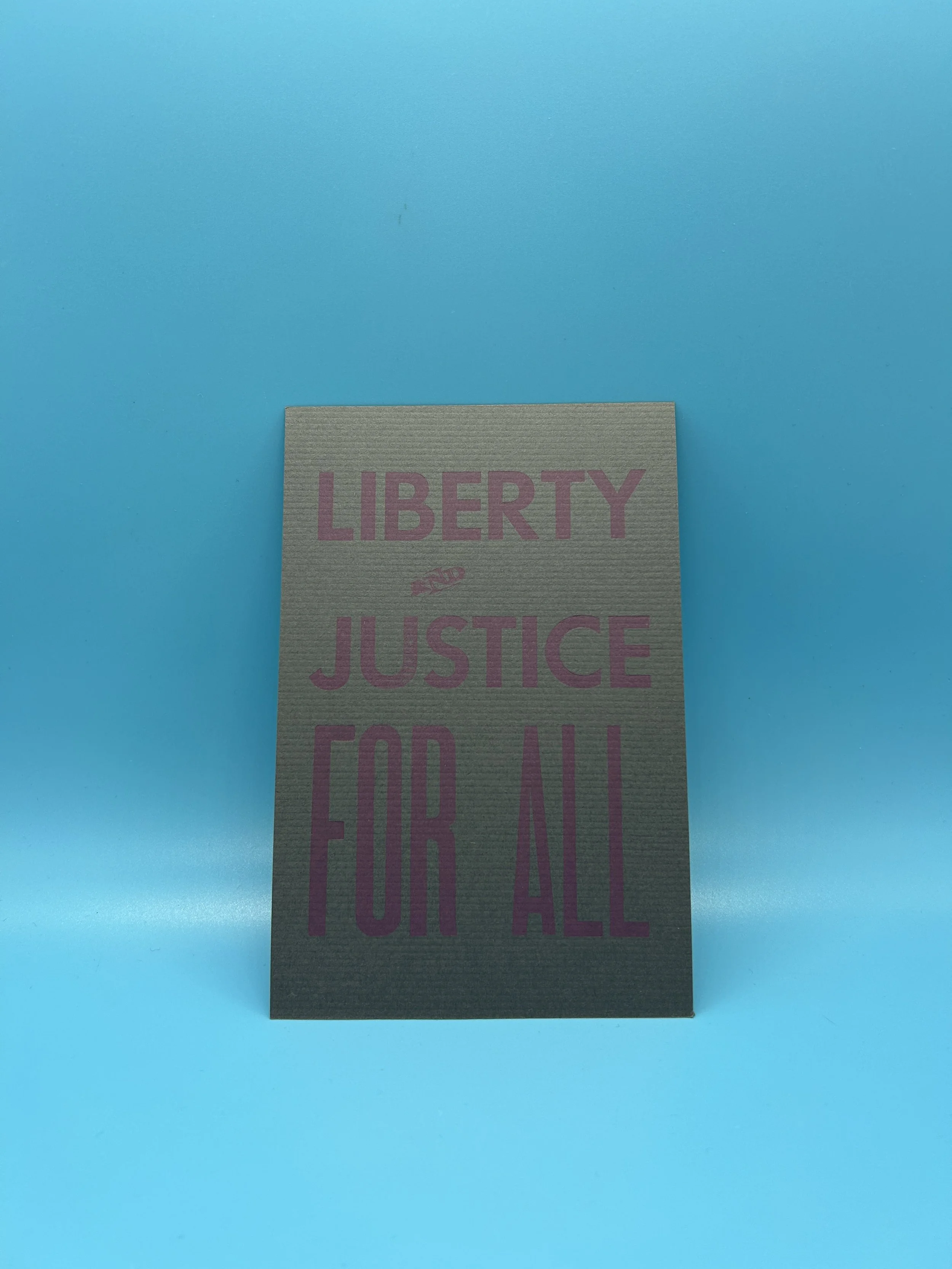 Liberty And Justice FOR ALL  - Printers Without Margins