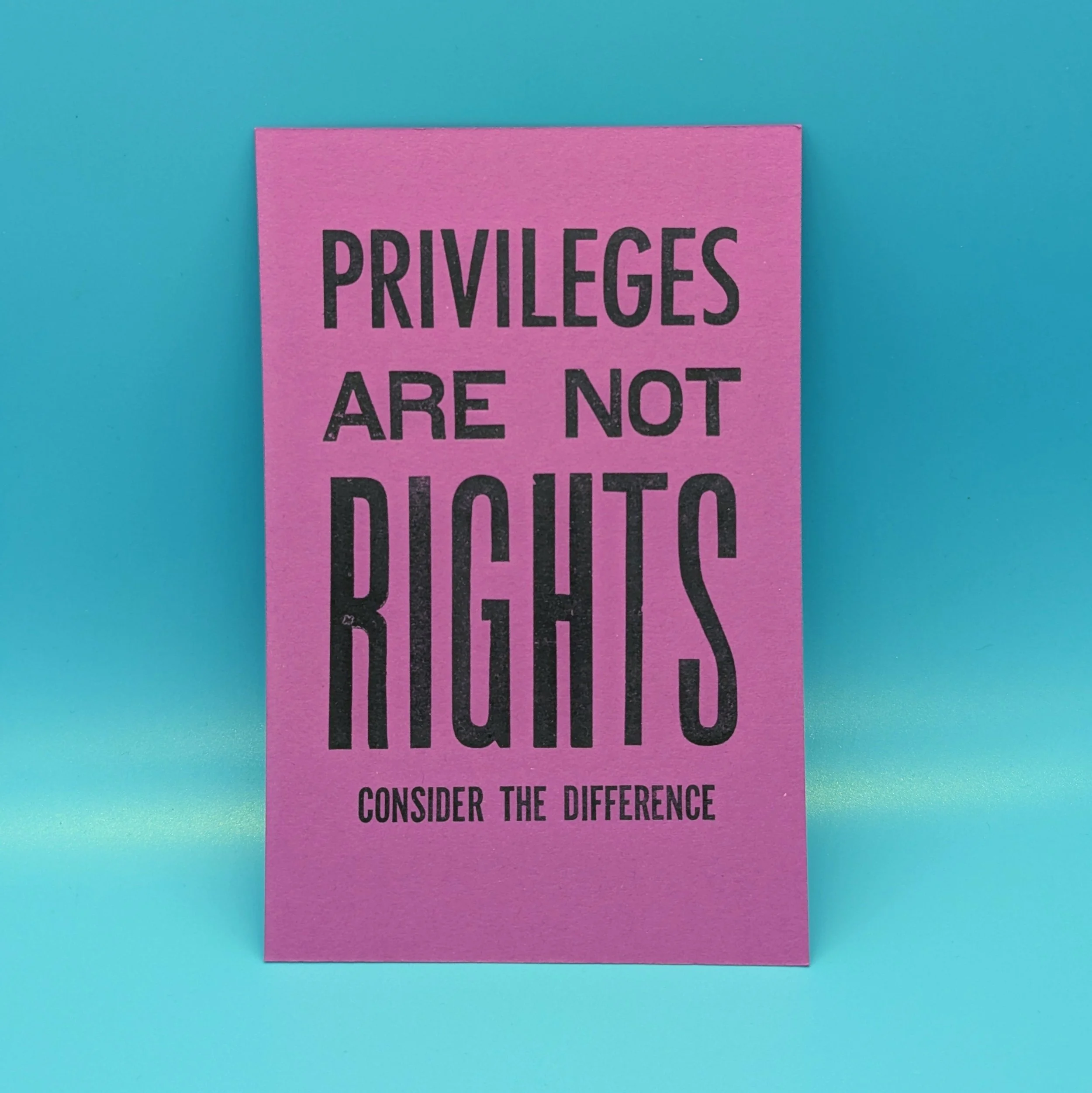 Privileges Are Not Rights - Printers Without Margins
