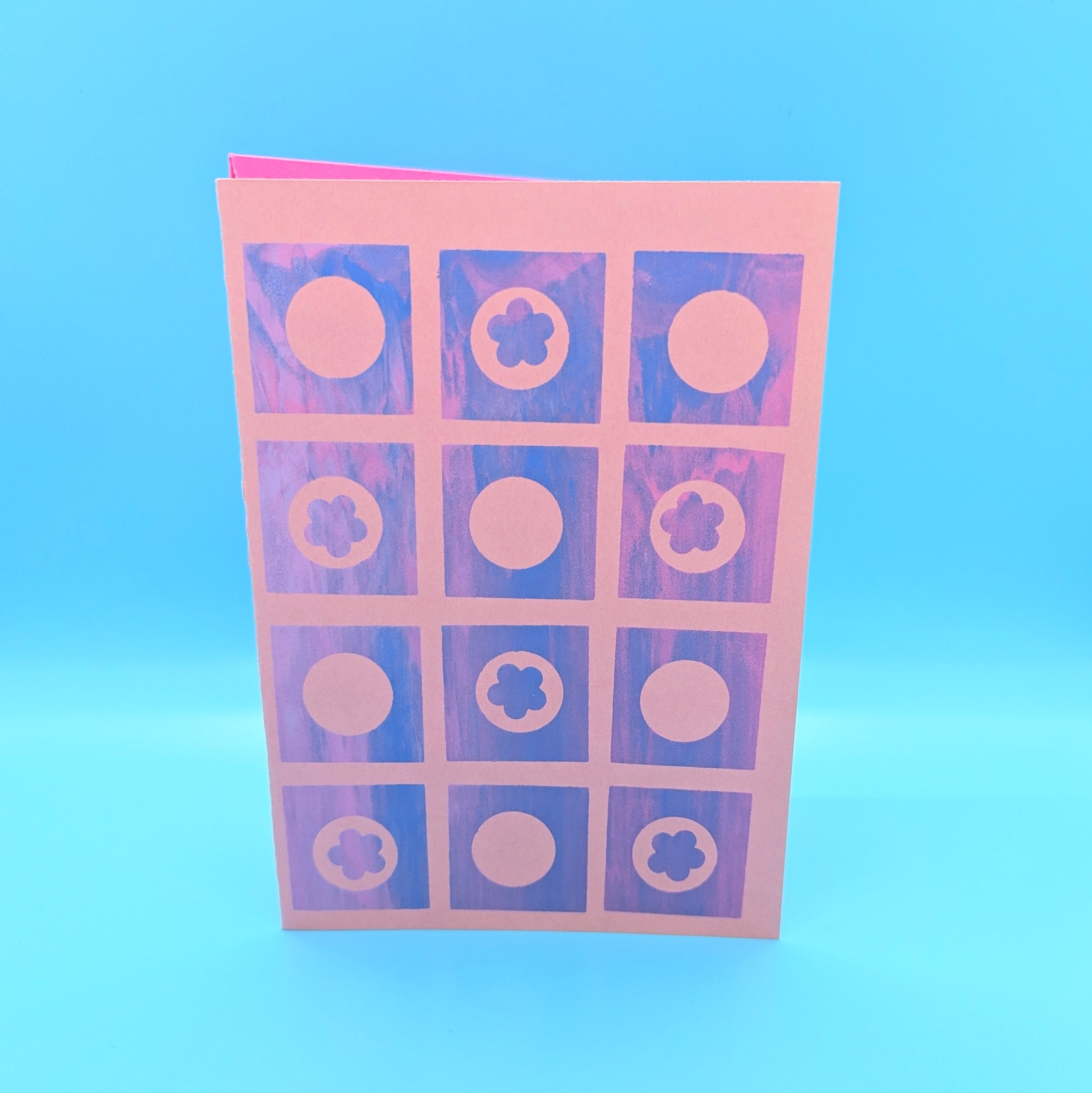 Pink-Purple-Blue Flowers Grid Card - Andy Jones