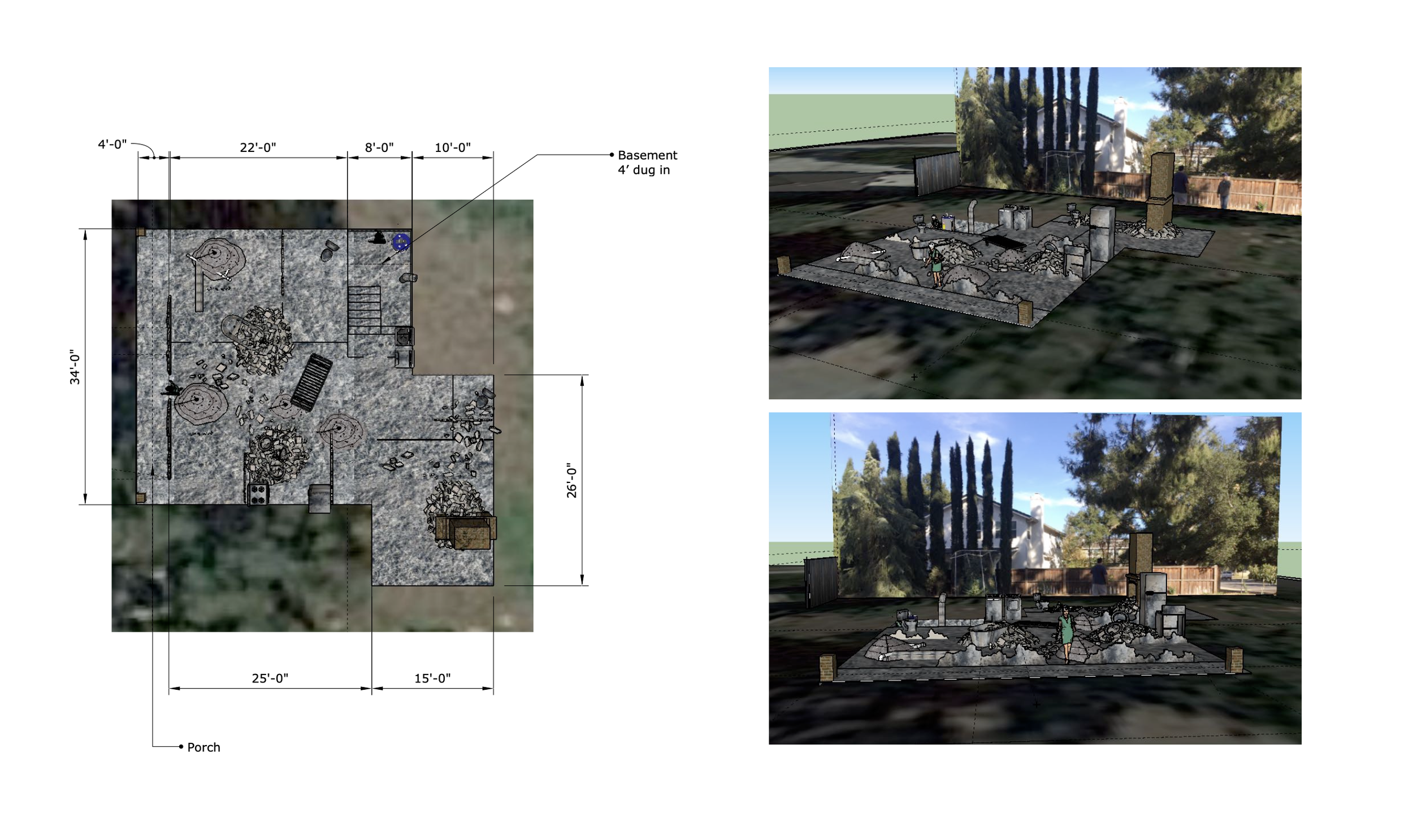 Sketchup Model & Plan - Burn House Build on Location