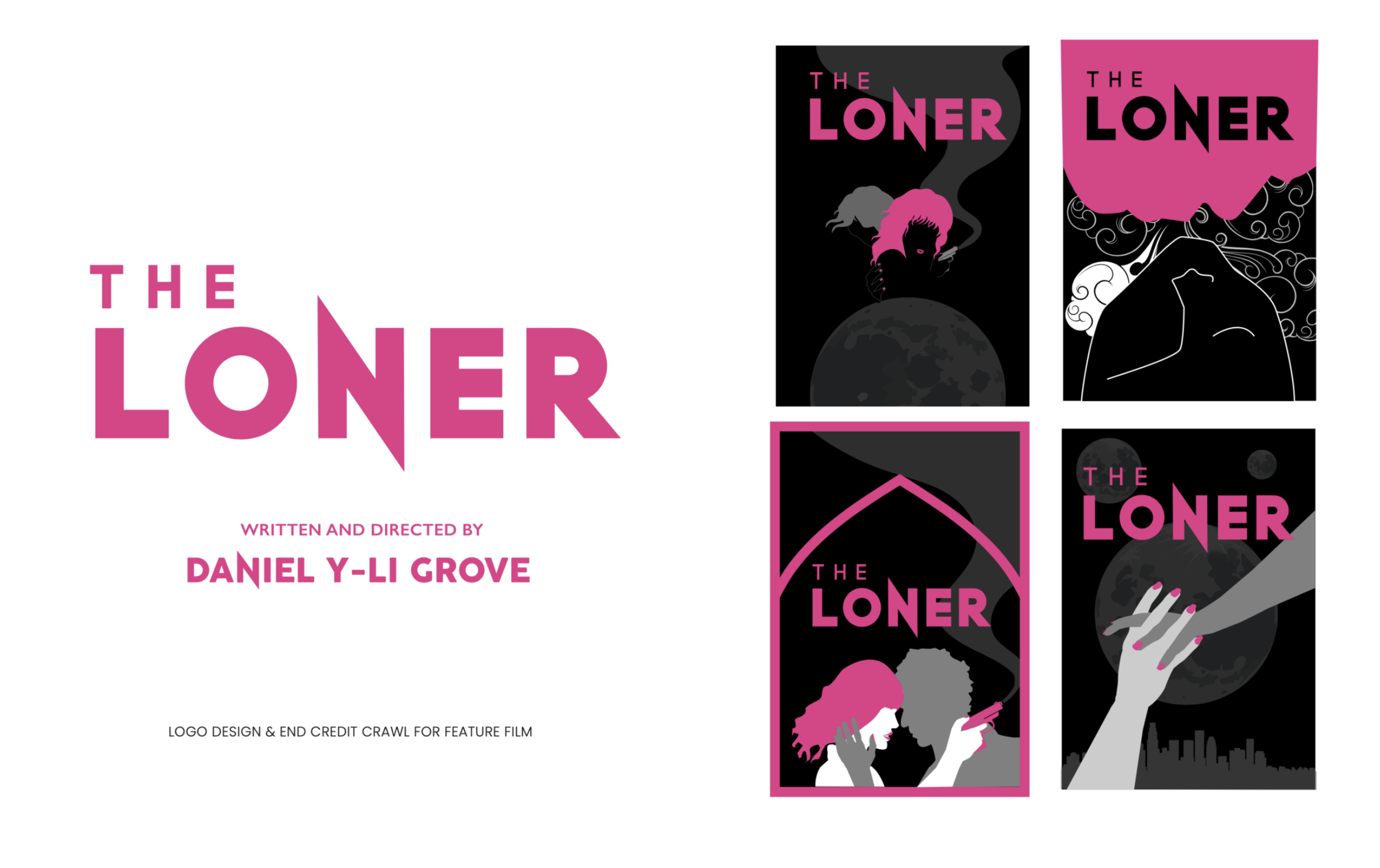 THE LONER: Logo Title Treatment, End Credits and Promo Card Artwork