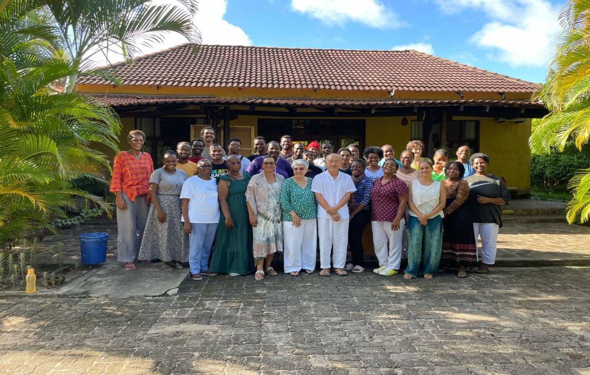 Group photo from one of the Vipassana courses organized in Morocco.